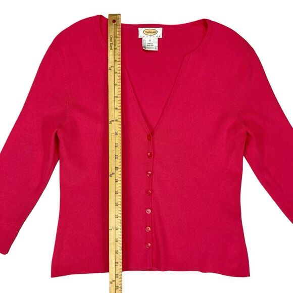 Talbots Cardigan Womens S Dark Pink Classic Academia Smart Casual Preppy Sweater - Picture 12 of 16